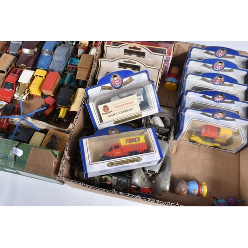 76 - A QUANTITY OF UNBOXED AND ASSORTED PLAYWORN DIECAST VEHICLES, to include Spot-On Armstrong Siddeley ... 