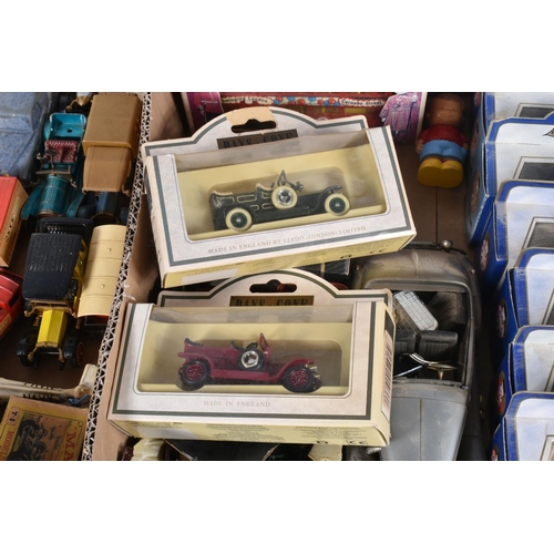 76 - A QUANTITY OF UNBOXED AND ASSORTED PLAYWORN DIECAST VEHICLES, to include Spot-On Armstrong Siddeley ... 