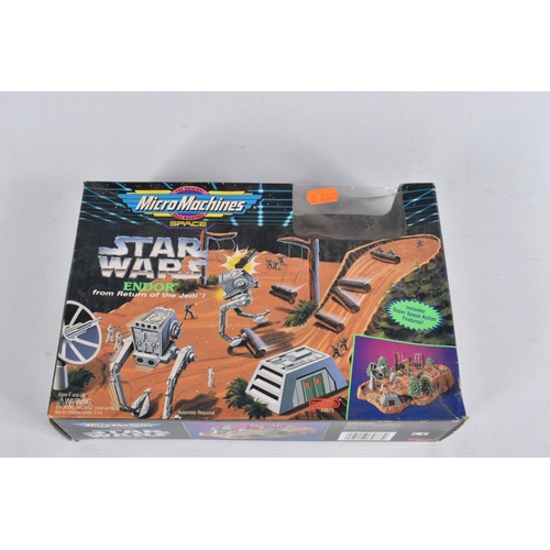 80 - A QUANTITY OF BOXED GALOOB STAR WARS MICRO MACHINES SETS, Millennium Falcon, Endor, The Death Star, ... 