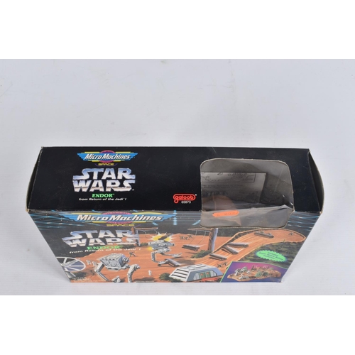 80 - A QUANTITY OF BOXED GALOOB STAR WARS MICRO MACHINES SETS, Millennium Falcon, Endor, The Death Star, ... 