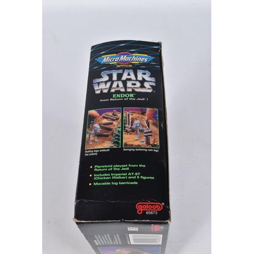 80 - A QUANTITY OF BOXED GALOOB STAR WARS MICRO MACHINES SETS, Millennium Falcon, Endor, The Death Star, ... 