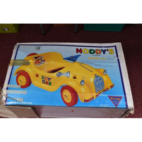 81 - A BOXED TRI-ANG NODDY'S PEDAL CAR, c.1980's, yellow plastic car with steel pedals and mechanism, com... 