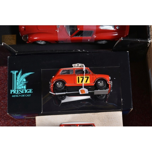 84 - A QUANTITY OF BOXED MODERN DIECAST CAR MODELS, to include Revell 1:12 scale 1964 Ferrari 250 GTO, No... 