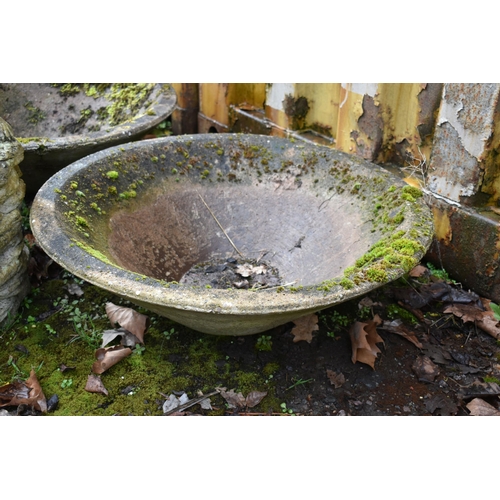 1012 - A PAIR OF COMPOSITE PANCHEONS diameter 68cm x height 24cm (Condition: some chips to rims but no obvi... 