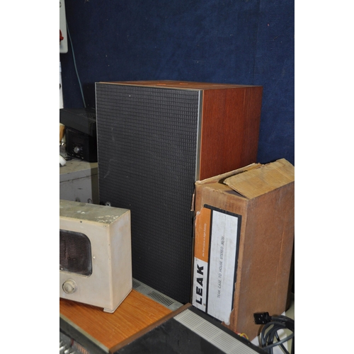 1053 - A PAIR OF LEAK SANDWICH 600 VINTAGE SPEAKERS in Teak cabinets (working), a Leak Delta AM/FM Tuner (P... 