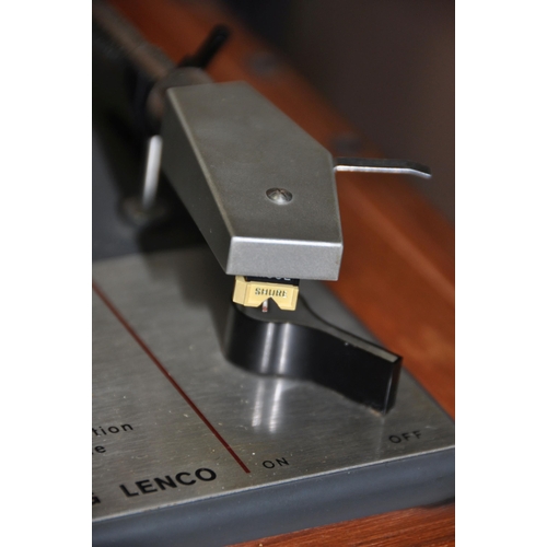 1056 - A GOLDRING LENCO GL75 TRANSCRIPTION TURNTABLE with Shure M55E cartridge, smoked plexiglass lid and o... 