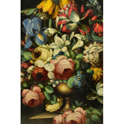 306 - TWO LATE 19TH / EARLY 20TH CENTURY STILL LIFE FLOWER STUDIES, both feature a variety of flowers in a... 