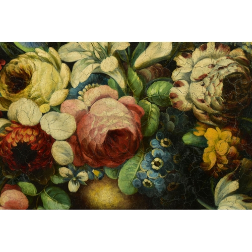 306 - TWO LATE 19TH / EARLY 20TH CENTURY STILL LIFE FLOWER STUDIES, both feature a variety of flowers in a... 