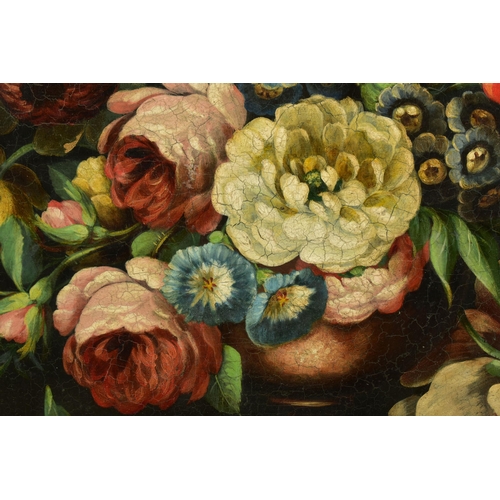 306 - TWO LATE 19TH / EARLY 20TH CENTURY STILL LIFE FLOWER STUDIES, both feature a variety of flowers in a... 