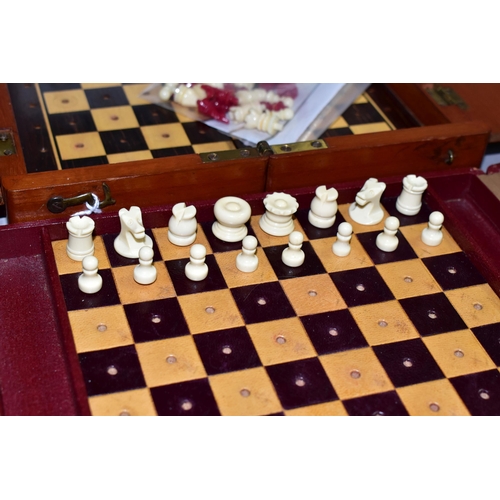 351 - POSSIBLE LITERARY CONNECTION: TWO TRAVELLING CHESS SETS, one with a possible Siegfried Sassoon conne... 