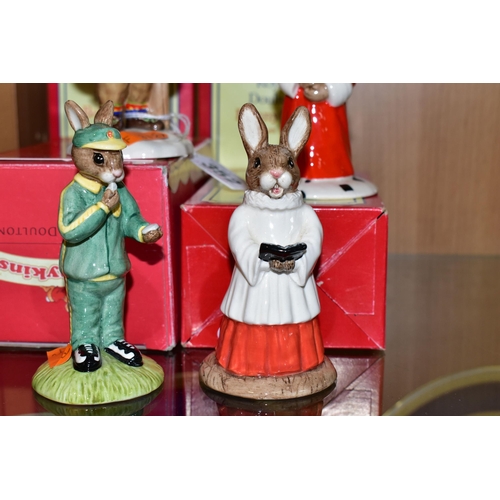 352 - FOUR BOXED ROYAL DOULTON BUNNYKINS FIGURES, comprising Winter Lapland Bunnykins DB297 - Bunnykins of... 