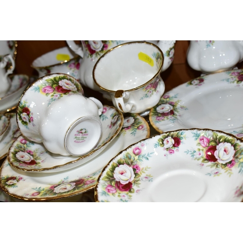 382 - A ROYAL ALBERT 'CELEBRATION' PATTERN TEA SET, comprising two cake plates (one marked as second quali... 