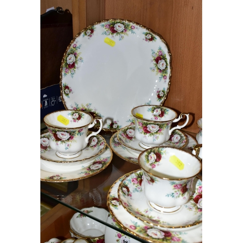 382 - A ROYAL ALBERT 'CELEBRATION' PATTERN TEA SET, comprising two cake plates (one marked as second quali... 