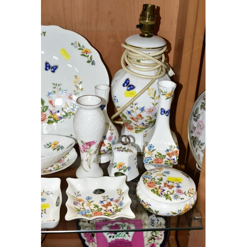 394 - A QUANTITY OF AYNSLEY 'COTTAGE GARDEN' PATTERN GIFTWARE, comprising a table lamp, three pin dishes (... 