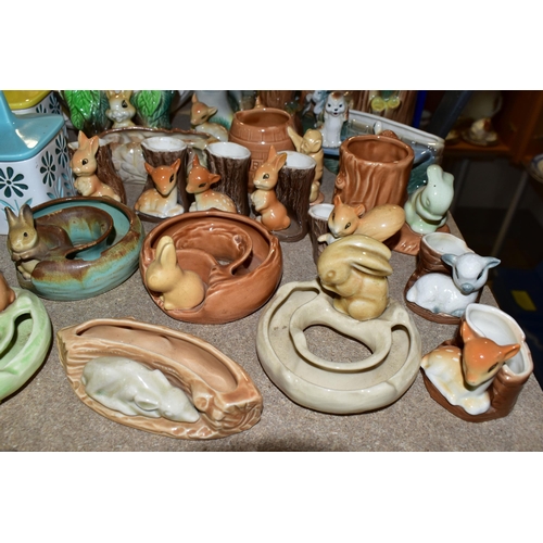 417 - A COLLECTION OF HORNSEA POTTERY, approximately fifty pieces to include a brown ashtray in the form o... 