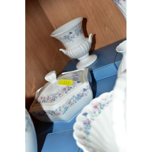 441 - TWELVE BOXED WEDGWOOD 'ANGELA' PATTERN PIECES OF GIFTWARE, comprising a Templeton tray, Albany tray,... 