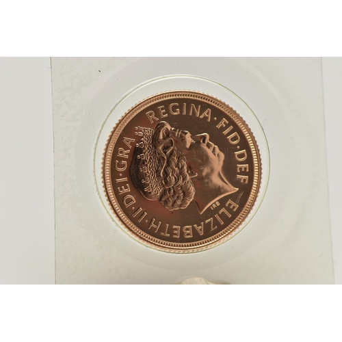 12 - A LATE 20TH CENTURY FULL GOLD SOVEREIGN COIN, obverse depicting Queen Elizabeth II, reverse George a... 