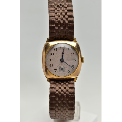 38 - A LADYS 9CT GOLD 'ROLEX' WRISTWATCH AND TWO MID 20TH CENTURY WATCHES, the first a ladys manual wind ... 