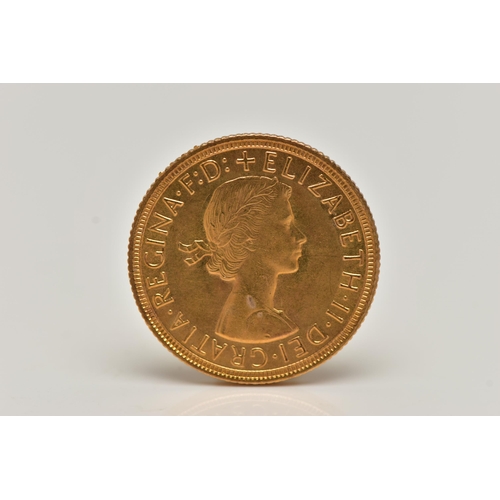 57 - A FULL GOLD SOVEREIGN COIN, Obverse depicting Queen Elizabeth II, reverse George and the Dragon date... 