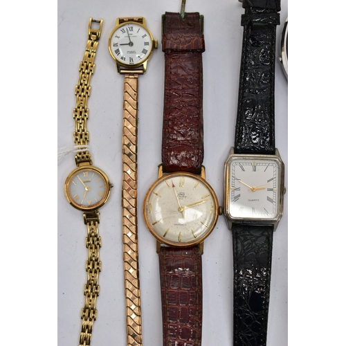 61 - AN ASSORTMENT OF WRISTWATCHES, to include a 'Citizen' Eco Drive ladies wristwatch, 570634, five addi... 