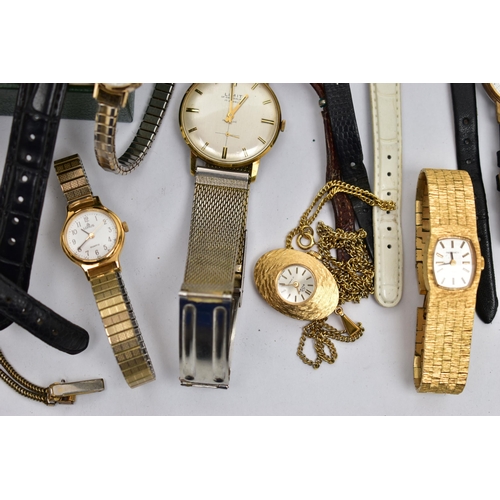 65 - A 'GUCCI' WRISTWATCH AND OTHER ASSORTED WATCHES,  quartz movement, round white dial signed 'Gucci', ... 