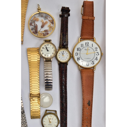 66 - A BOX OF WRISTWATCHES, to include ladys and gents watches, names to include 'Sekonda, Lorus, Citron,... 