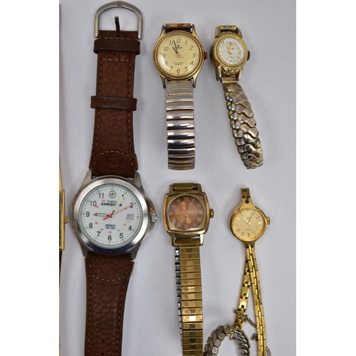 66 - A BOX OF WRISTWATCHES, to include ladys and gents watches, names to include 'Sekonda, Lorus, Citron,... 