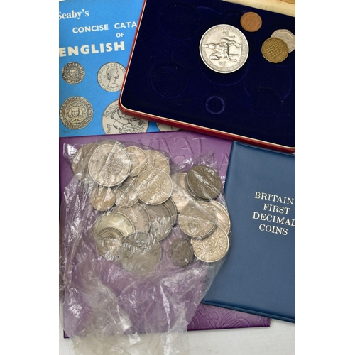 89 - A CARDBOARD BOX OF MAINLY UK COINAGE, to include  a 1671 Charles II Crown coin, third bust, a 1900 V... 