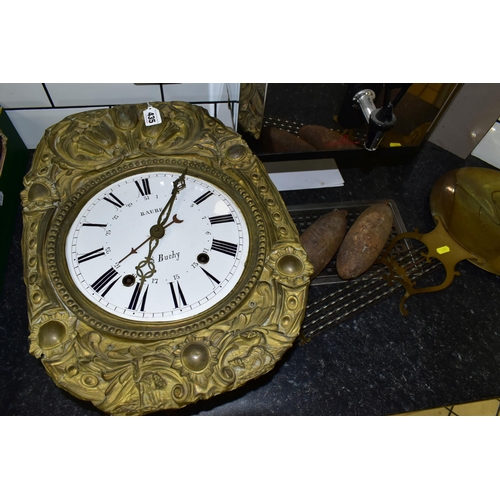 435 - A FRENCH COMPTOISE CLOCK, 'Baube á Buchy' marked on the dial, include a pendulum and weights (1) (Co... 