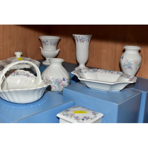 441 - TWELVE BOXED WEDGWOOD 'ANGELA' PATTERN PIECES OF GIFTWARE, comprising a Templeton tray, Albany tray,... 