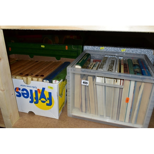 455 - FIVE BOXES OF BOOKS, including cookery, gardening, Children's Britannica, general knowledge, etc (5 ... 