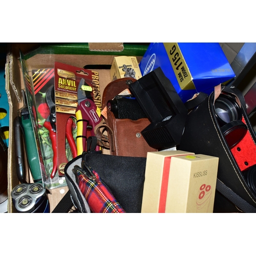 472 - ONE BOX OF ASSORTED CAMERAS AND A PORTABLE GRUNDIG REEL TO REEL TAPE RECORDER, to include a wicker s... 