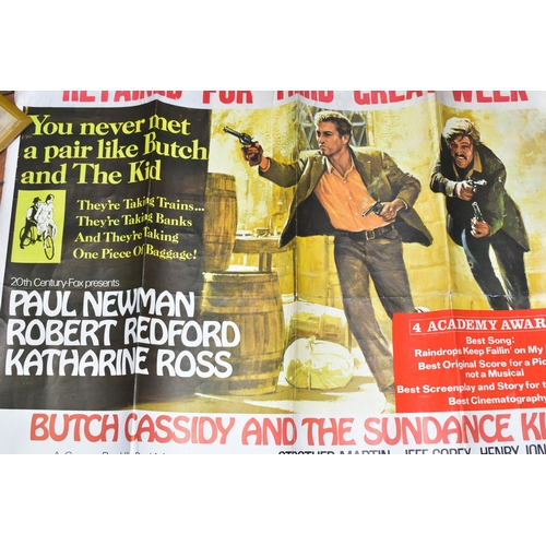 475 - BUTCH CASSIDY AND THE SUNDANCE KID, a promotional quad film poster for the 1969 film with additional... 