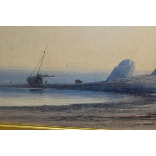 476 - FIVE 19TH CENTURY WATERCOLOUR PAINTINGS, comprising Henry Martin Pope (1843-1908) a Coastal Landscap... 