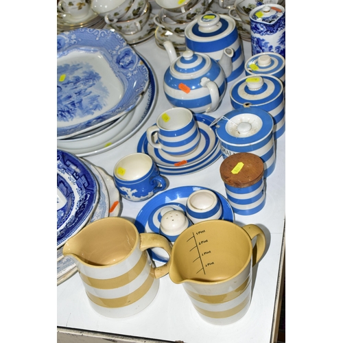 478 - A GROUP OF 20TH CENTURY BLUE AND WHITE CERAMICS, to include T.G Green  Cornish Kitchen Ware Marmalad... 