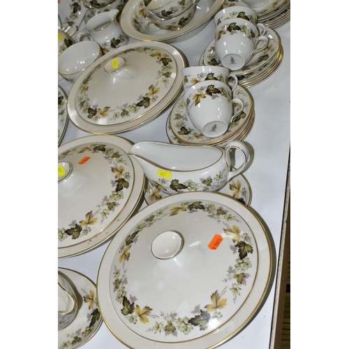 479 - A ROYAL DOULTON 'LARCHMONT' PATTERN DINNER SET, comprising three covered tureens, one serving dish, ... 