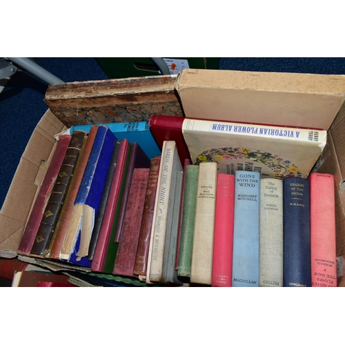 561 - FIVE BOXES OF BOOKS containing approximately 125 older or antiquarian book titles in hardback format... 