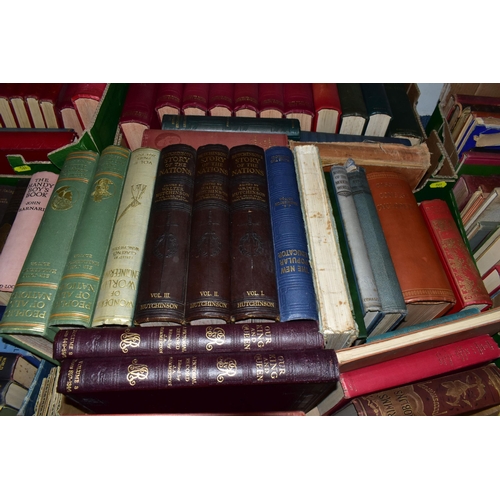 561 - FIVE BOXES OF BOOKS containing approximately 125 older or antiquarian book titles in hardback format... 