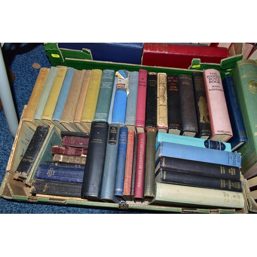 561 - FIVE BOXES OF BOOKS containing approximately 125 older or antiquarian book titles in hardback format... 