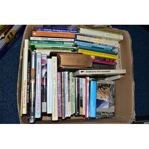 564 - TWO BOXES OF BOOKS, containing approximately 50+ titles mostly relating to Fell Walking and includin... 
