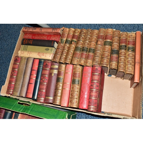 568 - SIX BOXES OF BOOKS containing approximately 195 old or antiquarian titles in hardback format, subjec... 