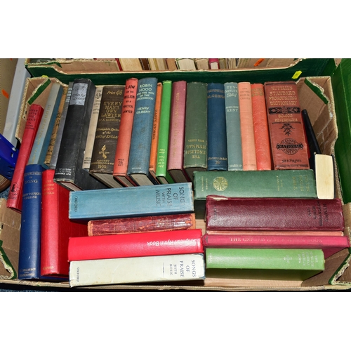 580 - FIVE BOXES OF BOOKS containing approximately 135  older or antiquarian book titles in hardback forma... 