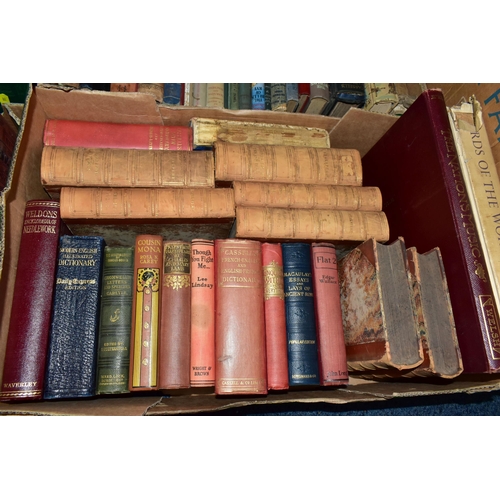 580 - FIVE BOXES OF BOOKS containing approximately 135  older or antiquarian book titles in hardback forma... 