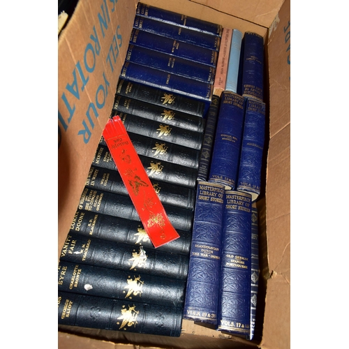 580 - FIVE BOXES OF BOOKS containing approximately 135  older or antiquarian book titles in hardback forma... 