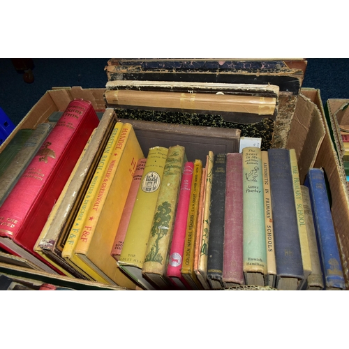 580 - FIVE BOXES OF BOOKS containing approximately 135  older or antiquarian book titles in hardback forma... 