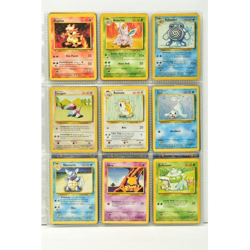 251 - MOSTLY COMPLETE POKEMON BASE SET, includes cards 5-6, 10, 12-13, 18, 22-31, 33-34, 36-53, 55-66, 68-... 