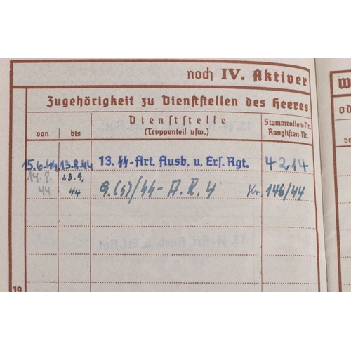 316 - SS WEHRPASS (SERVICE) BOOK for Wilhelm Umlaü, DOB 15/02/1912, place Cologne (1) Customers must satis... 