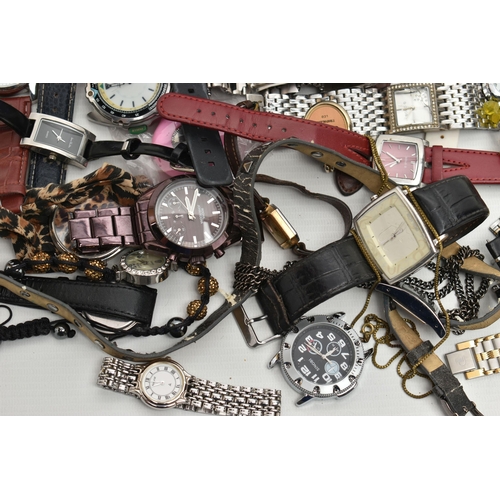 113 - A BAG OF ASSORTED WRISTWATCHES, ladys and gents fashion wristwatches, names to include 'Sekonda, Cas... 