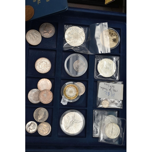 160 - A LARGE BOX OF MIXED COINS AND COMMEMORATIVES, to include Pobjoy Mint a Churchill Centenery 1974 ste... 