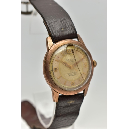 78 - A 'OEBRA' WRISTWATCH, automatic movement, round dial, signed 'Oebra' Arabic numerals at the three, s... 